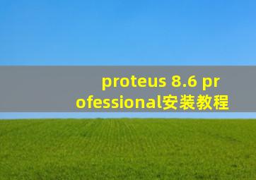 proteus 8.6 professional安装教程